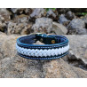 collier pour chien bleu blanc